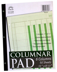 Norcom 76706-10 11 X 8-1/2 Columnar Pad