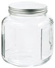 Anchor Hocking 85725AHG17 1 Gallon Clear Glass Cracker Jar With Brushed-Aluminum Lid (Pack of 4)