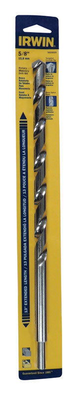 Irwin  5/8 in.  x 13 in. L Tungsten Carbide Tipped  Rotary Drill Bit  1 pc.