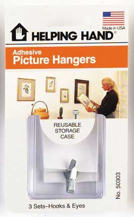 Helping Hand 50303 Adhesive Hook & Eye End Picture Hangers 