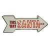 Celebrations  Red/White  This Way Santa Light Up Arrow  Christmas Decor (Pack of 3)