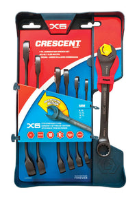 Crescent  5/16", 3/8", 7/16", 1/2", 9/16", 5/8", 11/16"   x 11.15 in. L 12 Point SAE  Wrench Set  7 pk