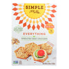 Simple Mills Sprouted Seed Crackers - Everything - Case of 6 - 4.25 oz