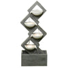 Alpine Polyresin Black/White 40 in.   H Calming Zen Fountain