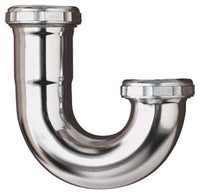 J Bend Drain Pipe, Chrome-Plated, 22-Ga., 1.5 x 1.5-In.