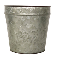 Robert Allen  7 in. Dia. Galvanized Steel  Grow  Planter  Rustic Green