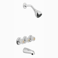 OakBrook 3-Handle Chrome Tub and Shower Faucet