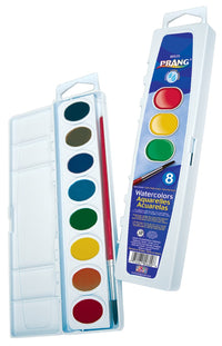 Prang 80525 Washable Watercolors Set 8 Color