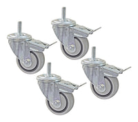 Kreg 3 in. D Swivel Rubber Caster 150 lb 4 pk