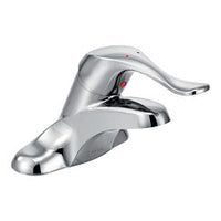 Chrome one-handle lavatory faucet