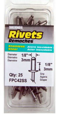 25-Pack Short Stainless-Steel Rivets