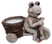 Alpine Corporation MZP406 Frog On A Tricycle Statuary