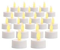 Tealights, Battery-Operated, White, 24-Pk.