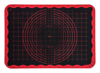 Trudeau 13 in. W X 19 in. L Pastry Mat Black/Red 1 pk