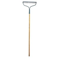 Flexrake 54 in. 14 Tine Steel Bow Rake Wood Handle