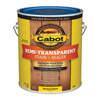 Cabot Semi-Transparent Tintable Neutral Base Deck and Siding Stain 1 gal. (Pack of 4)