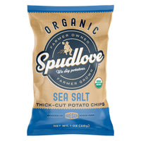 SpudLove Sea Salt Potato Chips 1 oz Bagged (Pack of 24)