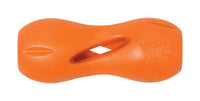 West Paw  Zogoflex  Orange  Qwizl  Synthetic Rubber  Dog Treat Toy/Dispenser  Small