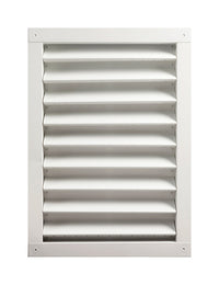 Master Flow 18 in. W X 24 in. L White Aluminum Wall Louver