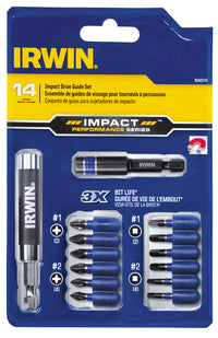 Irwin  Hex  Impact Drive Guide Set  Steel  14 pc.