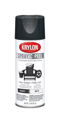 Krylon  Spray n' Peel  Matte  Midnight  Spray Paint  11 oz.