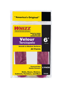 Whizz Velour 6 in. W X 3/16 in. Mini Paint Roller Cover 2 pk