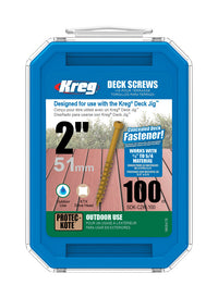 Kreg No. 8  S X 2 in. L Square Flat Head Deck Screws 100 lb 100 pk