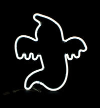 Celebrations Neon Ghost Halloween Decoration White Metal/Glass 1 pk (Pack of 6)