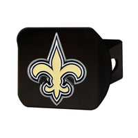 NFL - New Orleans Saints  Black Metal Hitch Cover - 3D Color Emblem