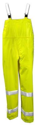 High-Visibility Overalls, Lime Yellow PVC On Polyester, XL