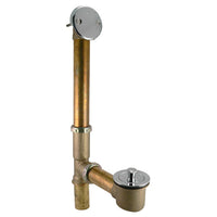 Tub Drain Assembly, Brass, Chrome-Plated Finish