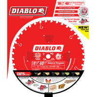 Diablo  10-1/4 in. Dia. x 5/8 in.  Carbide Tip  Circular Saw Blade  40 teeth 1 pk