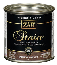 Zar 50306 1 Half Pint Oiled Leather Interior Oil Base Stain