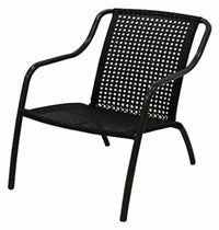 Richmond Wicker Stacking Chair, Espresso With Steel Frame