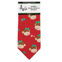 Aria Red Holiday Monkey Business Dog Bandana