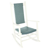 WICKER ROCKER KNLLWD WHT