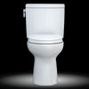 TOTO® Drake® II 1G® Two-Piece Elongated 1.0 GPF Universal Height Toilet with CEFIONTECT and SS124 SoftClose Seat, WASHLET+ Ready, Cotton White - MS454124CUFG#01