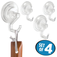 iDesign Power Lock Clear Suction Cup Hooks