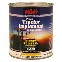 Rust-Preventative Paint & Primer, Direct to Metal, Truck, Tractor, Implement & Equipment, John Deere Yellow, 1-Qt.