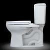 TOTO® Drake® II Two-Piece Elongated 1.28 GPF Universal Height Toilet with CEFIONTECT and SS124 SoftClose Seat, WASHLET+ Ready, Cotton White - MS454124CEFG#01