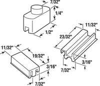 Prime-Line  White  Nylon  Repair Kit  0.4 in. H 1 pk