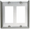 Pass & Seymour Silver 2 gang Stainless Steel Wall Plate 1 pk