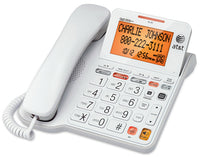 AT&T 1 Handle Digital Big Button Telephone White