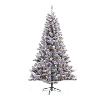 Celebrations  6-1/2 ft. Full  Incandescent  210 lights Flocked  Christmas Tree