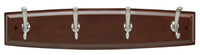 Hickory Hardware C25006-CSSN 18" X 4" Cherry Stained/Satin Nickel Wood 4-Hook Rail