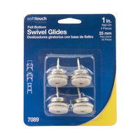 Softtouch Beige 1 in. Nail-On Felt Swivel Glide 4 pk