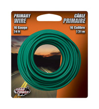 Coleman Cable  24 ft. 16 Ga. Primary Wire  Green