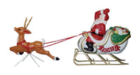 General Foam Yard Decor Santa With Sleigh And Reindeer 72"