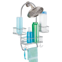 iDesign Classico 21 in. H X 5.3 in. W X 9 in. L Silver Shower Caddy