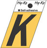 Hy-Ko 1-1/2 in. Black Aluminum Letter K Self-Adhesive 1 pc. (Pack of 10)